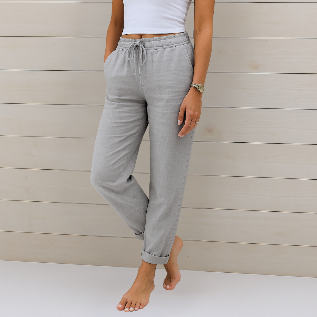 Susy - Premium Atmungsaktive Leinen Stretchhosen