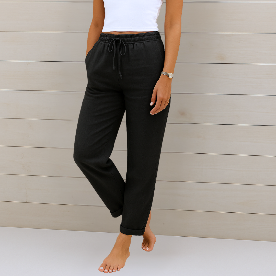 Susy - Premium Atmungsaktive Leinen Stretchhosen