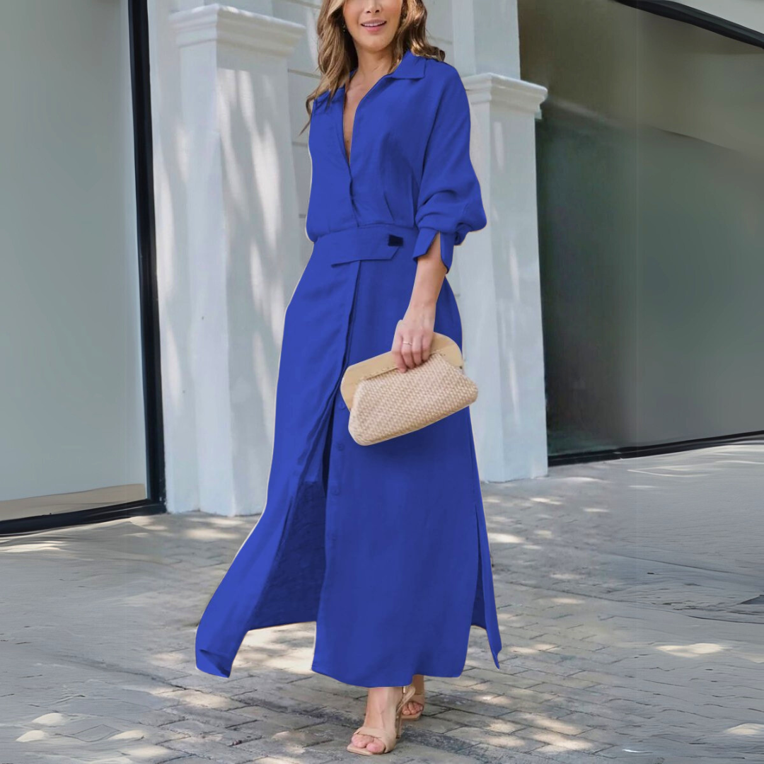 Maxi-Kleid Celestine – Pure Eleganz
