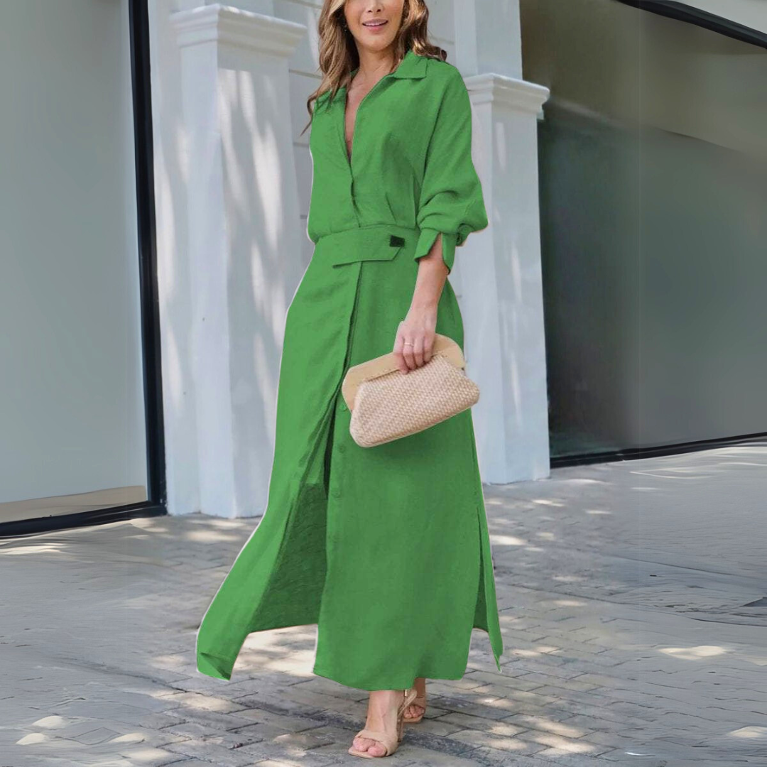 Maxi-Kleid Celestine – Pure Eleganz
