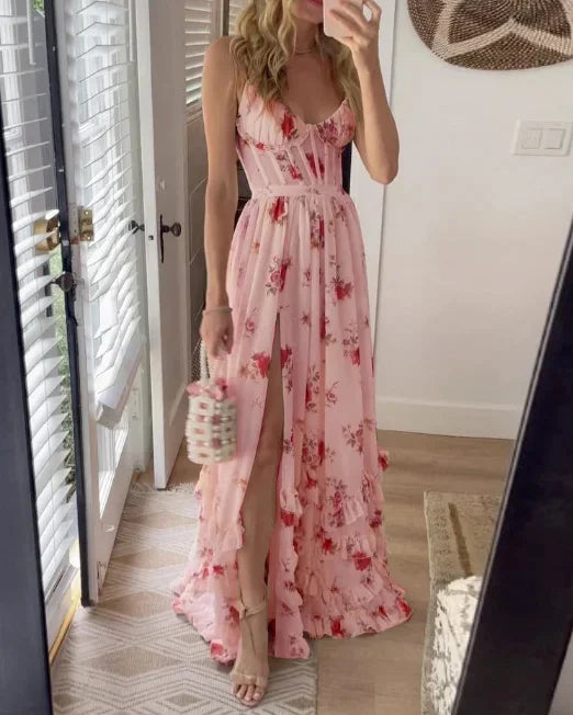 Sonja | Midi-Kleid mit Blumenmuster