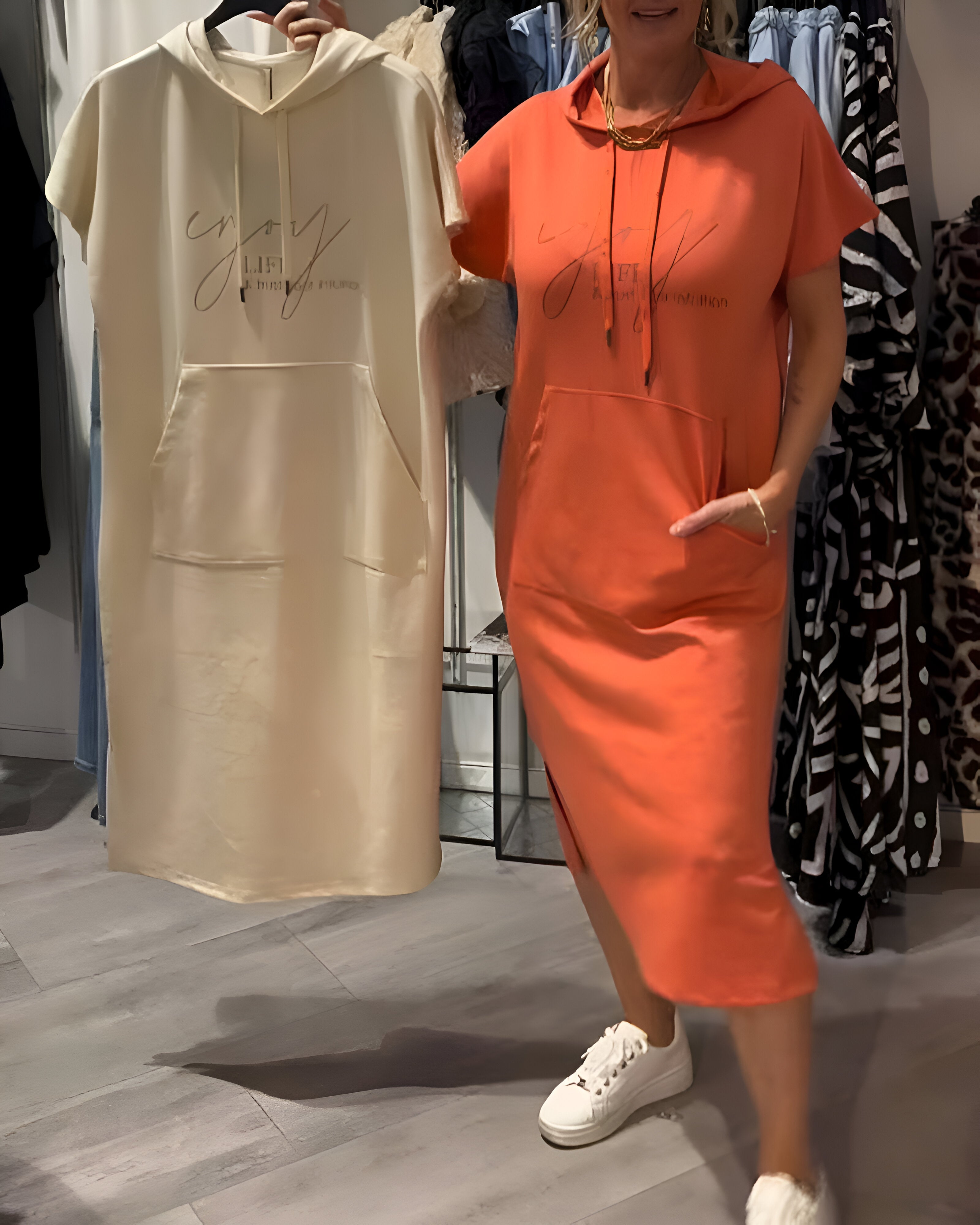 Sandra | Lässiges Hoodie-Kleid