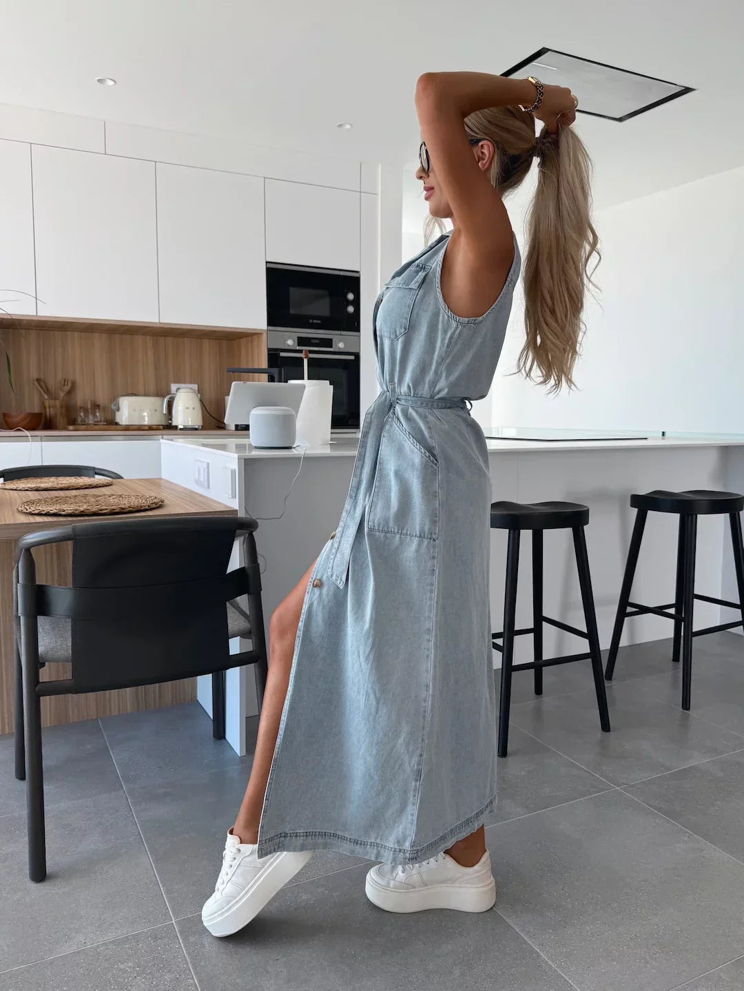 Isabelle | Sommer Maxi Denim Kleid