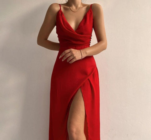 SIRENA – Luxuriöses Druck-Slip-Kleid