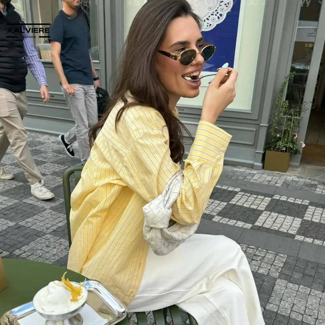 SAFRANA – Die Trendfarbe Sommerbluse von 2025