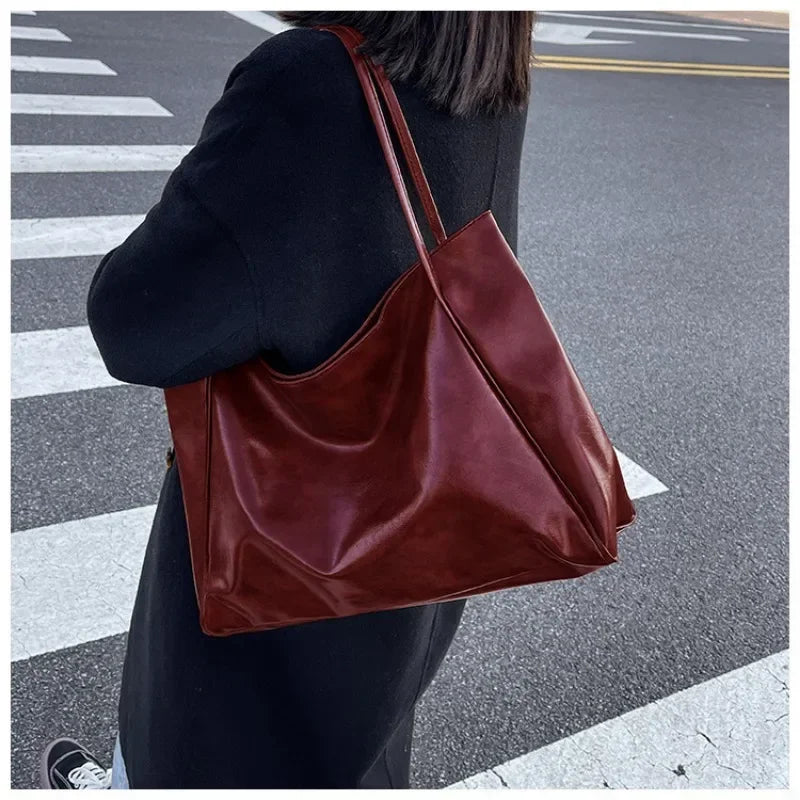 VIVAYNA – Weiche Retro Tote- und Schultertasche
