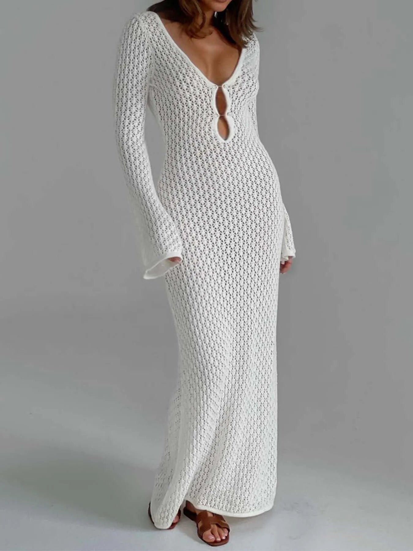 NILA - Durchsichtiges Kleid Weiß