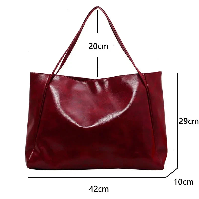 VIVAYNA – Weiche Retro Tote- und Schultertasche