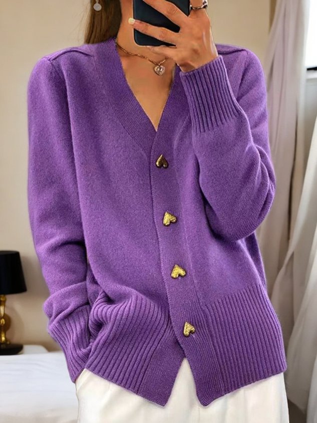 Liliane – eleganter Cardigan mit Herzknöpfen