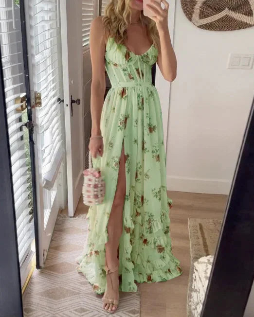 Sonja | Midi-Kleid mit Blumenmuster