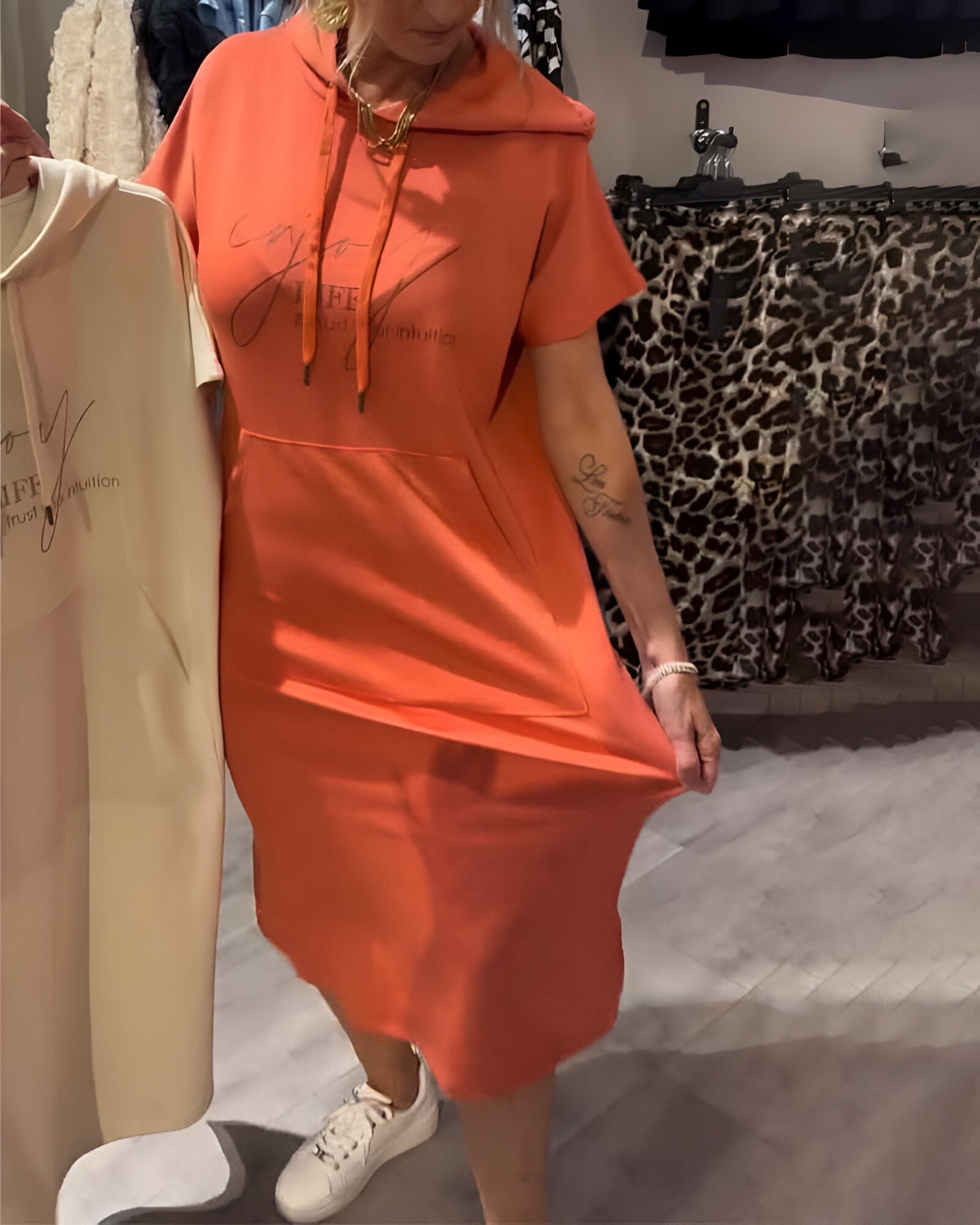 Sandra | Lässiges Hoodie-Kleid