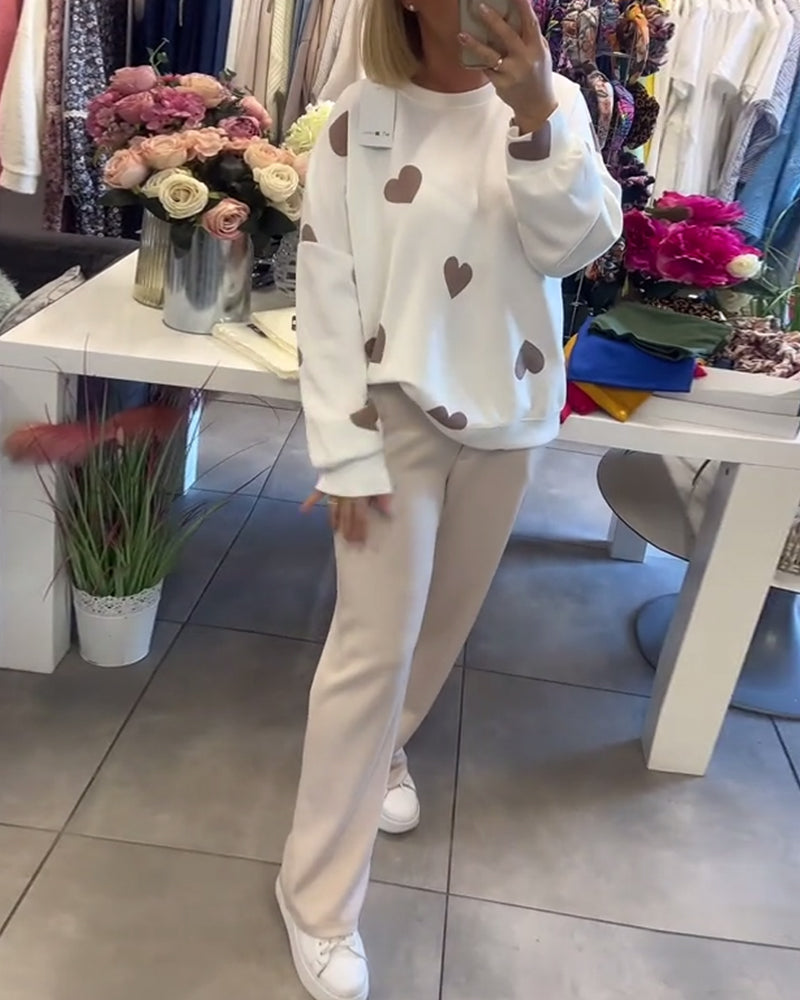 Mila – Pullover aus Baumwollmix mit Herzchen