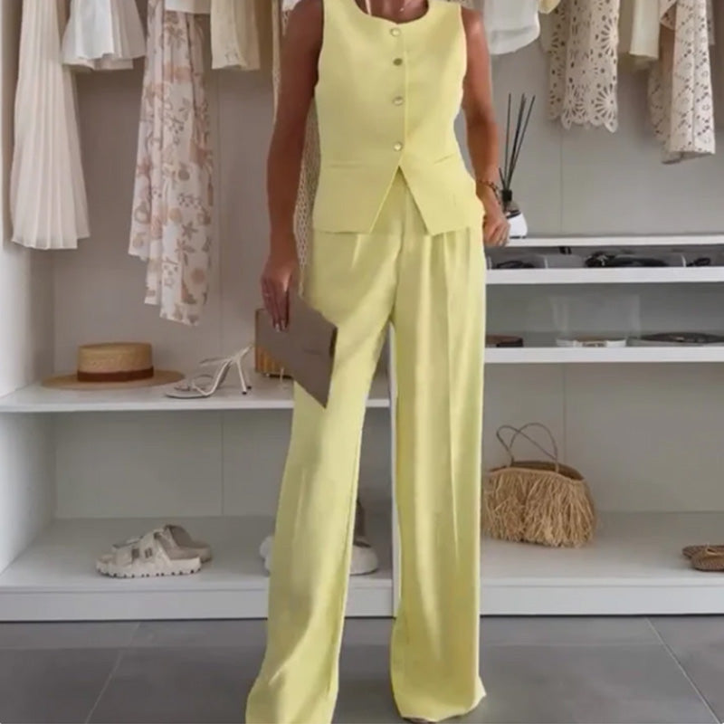 Abelle - Damen ärmellose Top und lange Hose