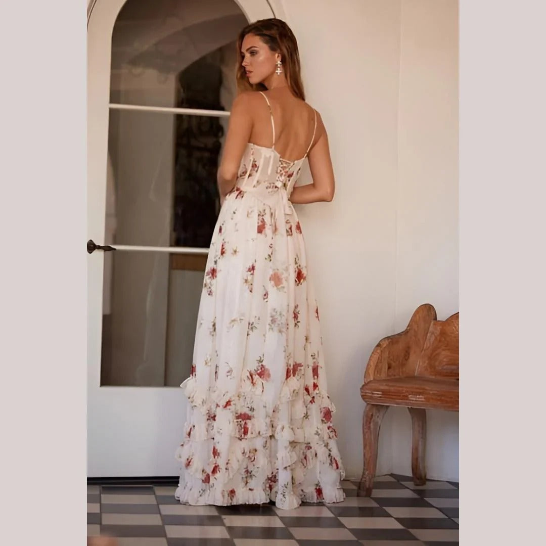 Sonja | Midi-Kleid mit Blumenmuster
