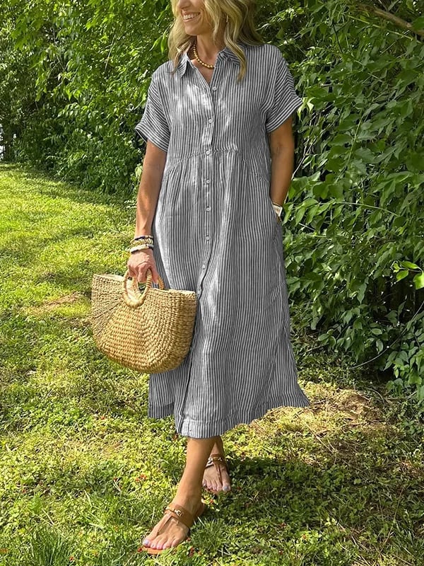 Malina | Maxikleid mit Streifen