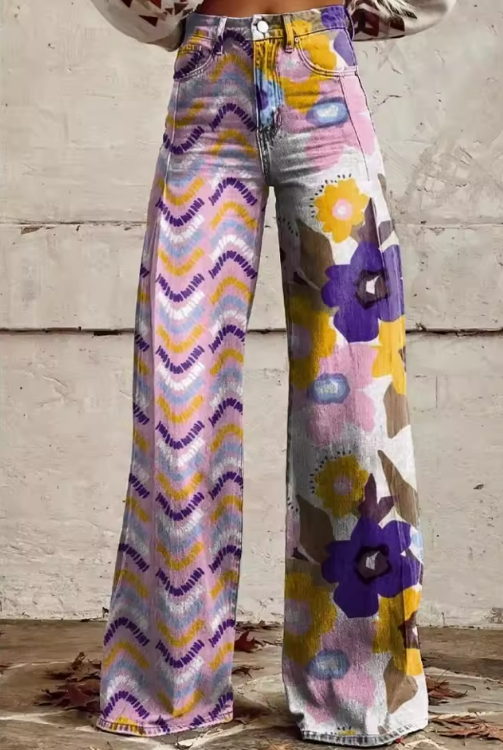 Paisley | Vintage Boho Künstlerische Flared Hose
