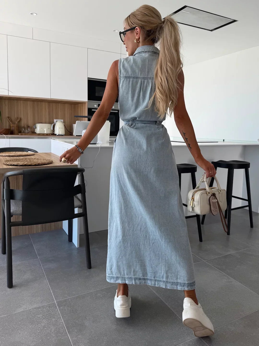 Isabelle | Sommer Maxi Denim Kleid