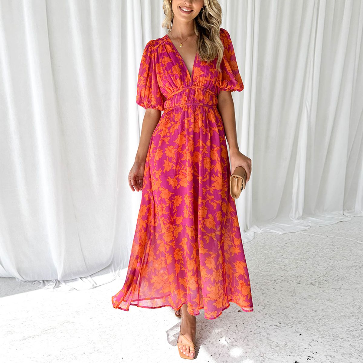 Nalia | Maxi Lente Kleid