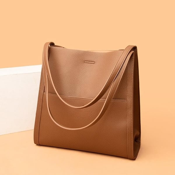 Einfache Schultertasche aus Kunstleder