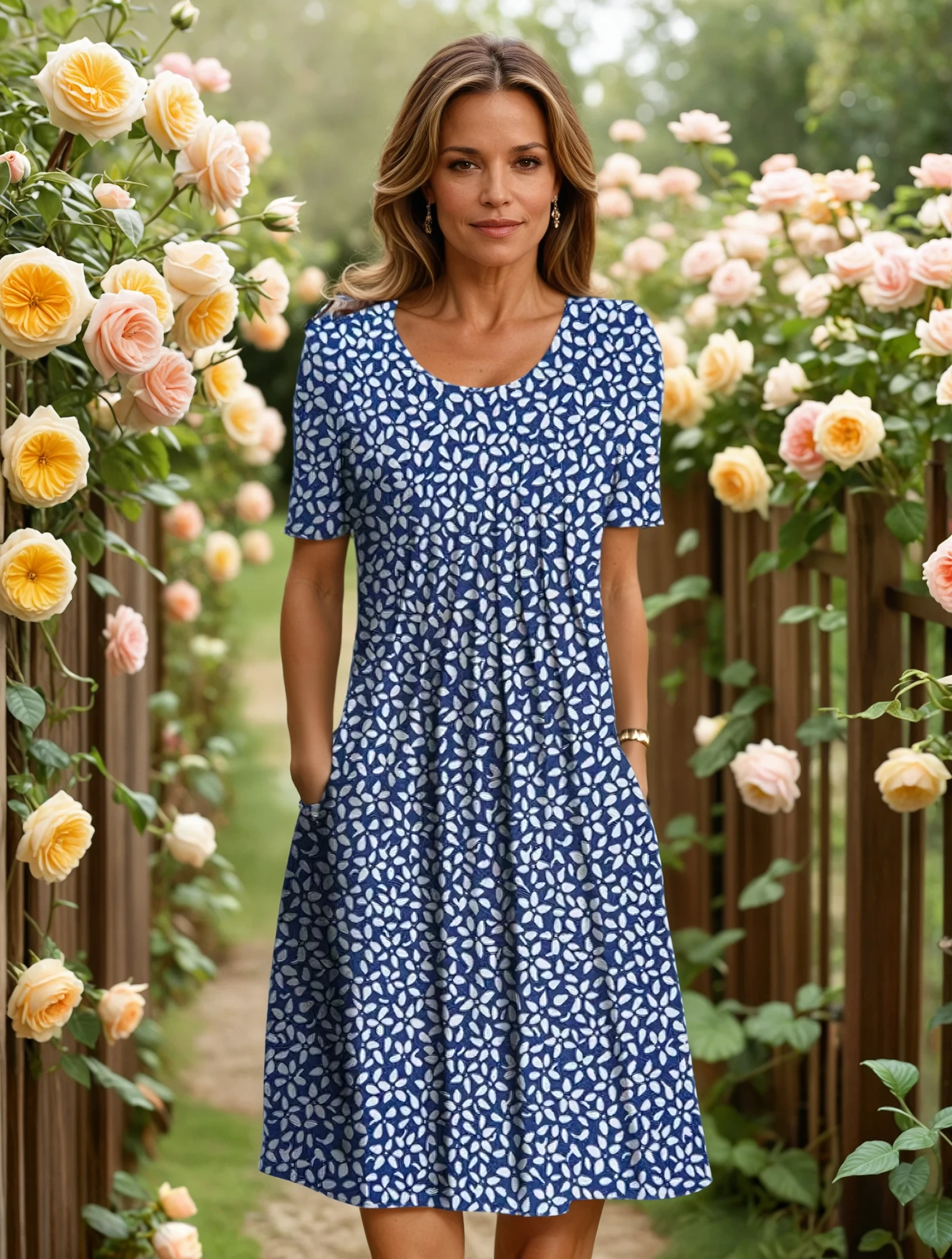 MARGA | ELEGANTE KLEID MIT BUNDDECKE