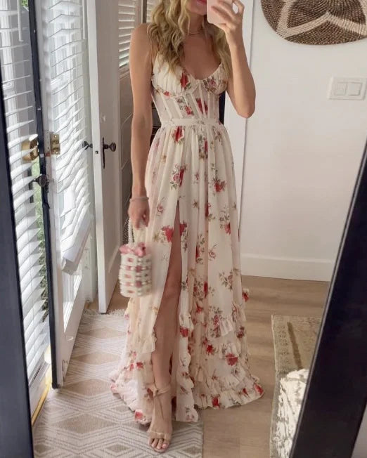 Sonja | Midi-Kleid mit Blumenmuster