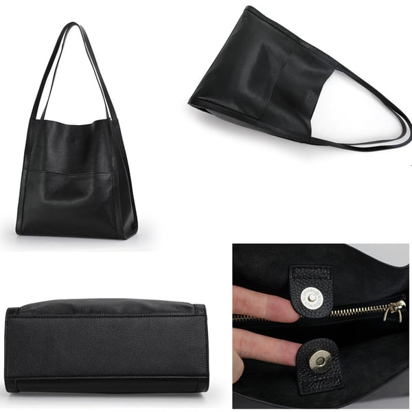 Einfache Schultertasche aus Kunstleder