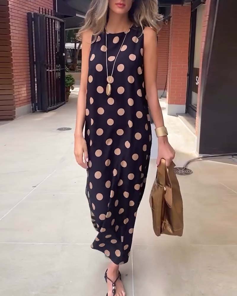 Ariana – Ärmelloses Maxi-Kleid mit Schlitz