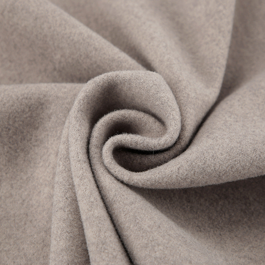 MAURELLE – Vintage Wolle-Mix V-Ausschnitt Mantel