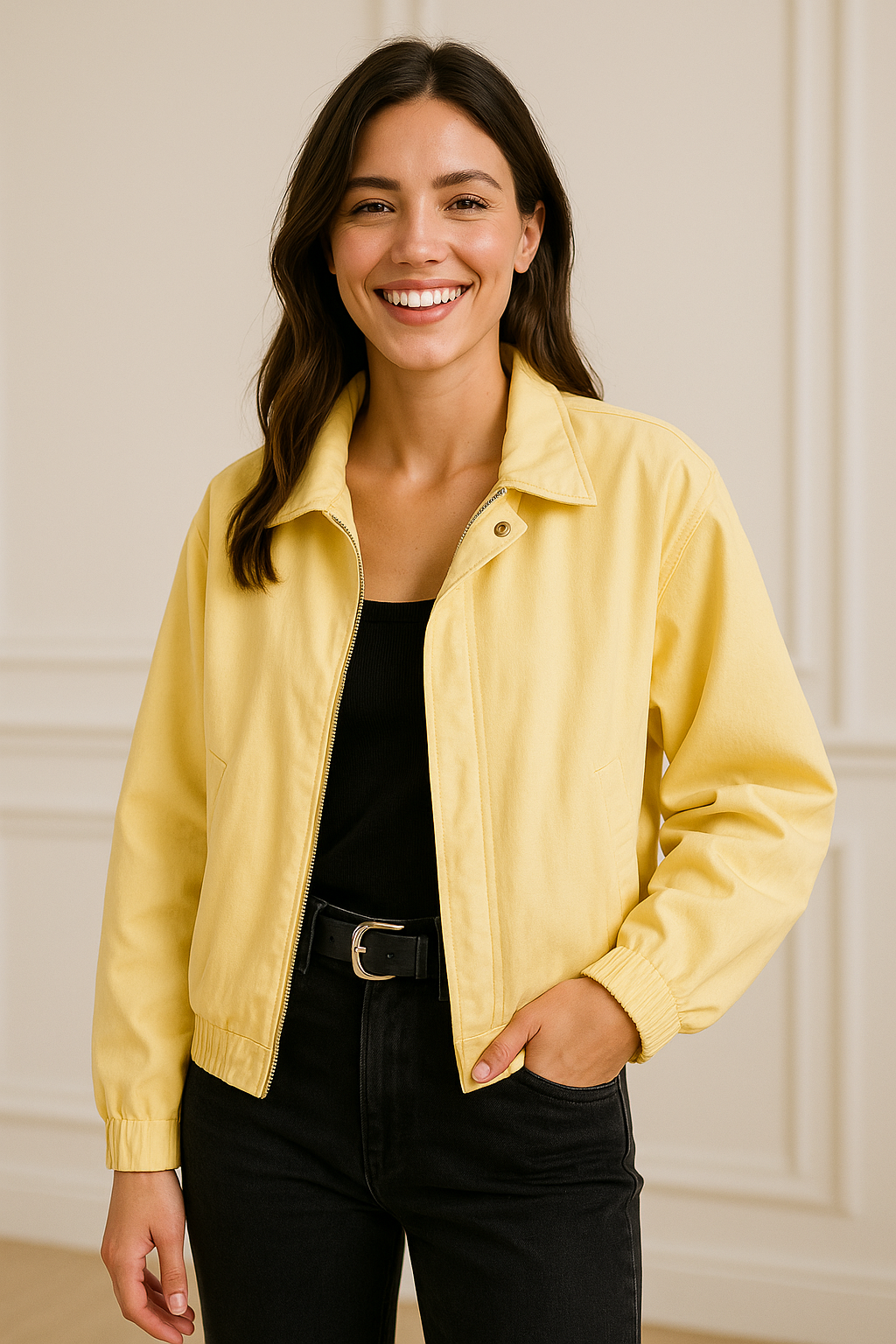 LIVIANE – Buttergelbe Sommerjacke