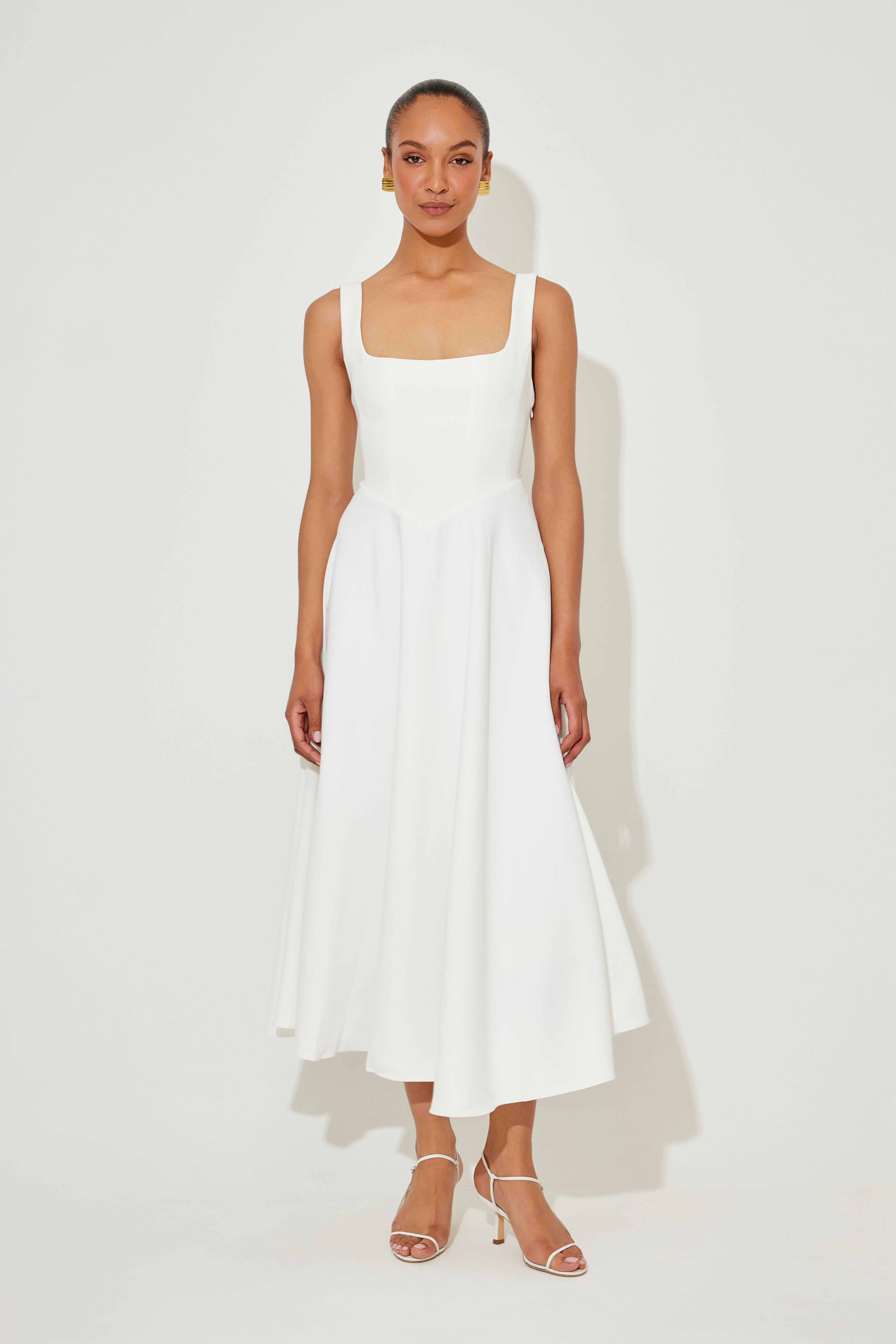 Amelia | Zeitlose Fließende Midi-Kleid