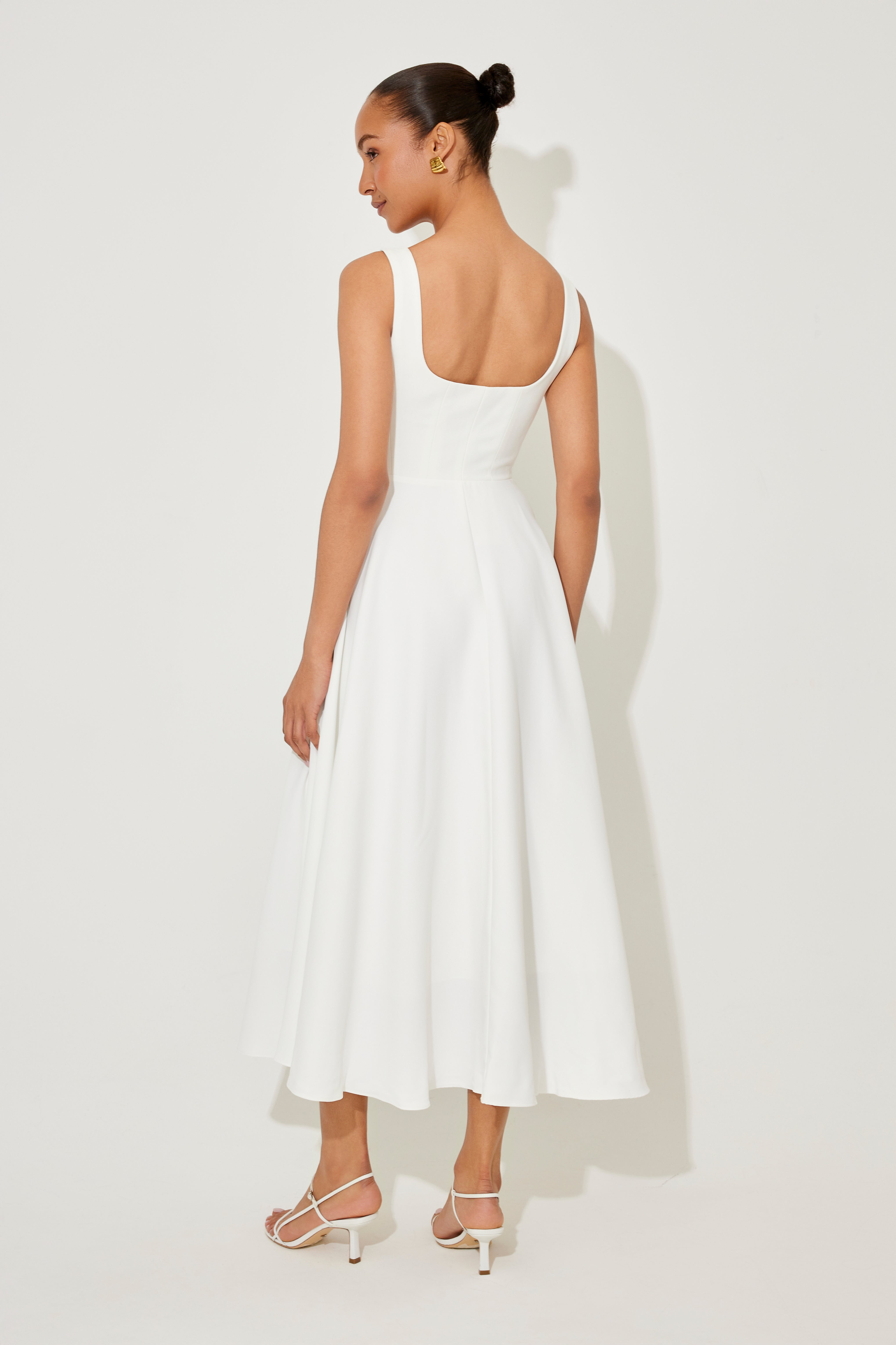 Amelia | Zeitlose Fließende Midi-Kleid