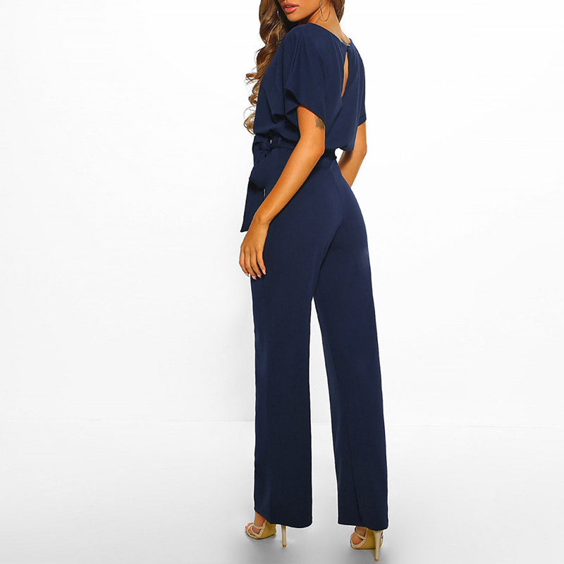 ELVYNNE – Eleganter Lace-Up Jumpsuit