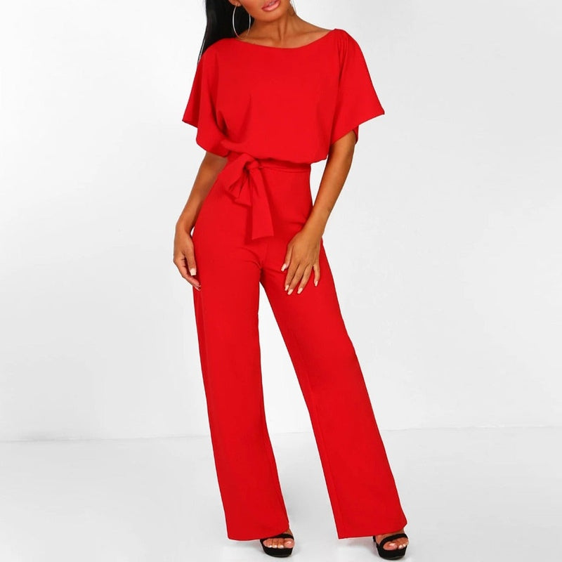 ELVYNNE – Eleganter Lace-Up Jumpsuit