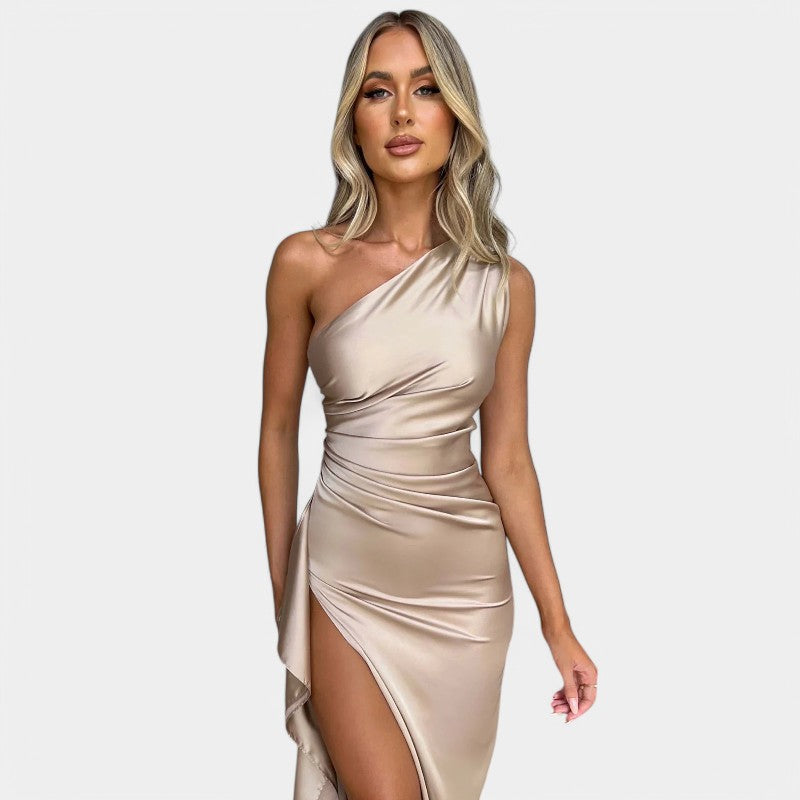 SERENYA – Luxuriöses Satin-Abendkleid