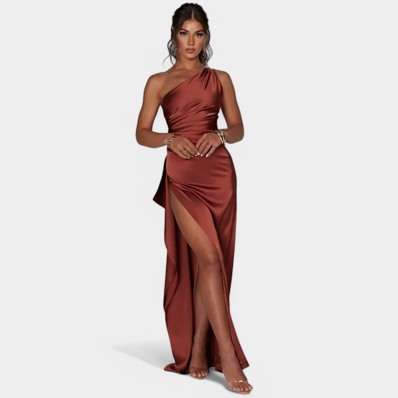 SERENYA – Luxuriöses Satin-Abendkleid