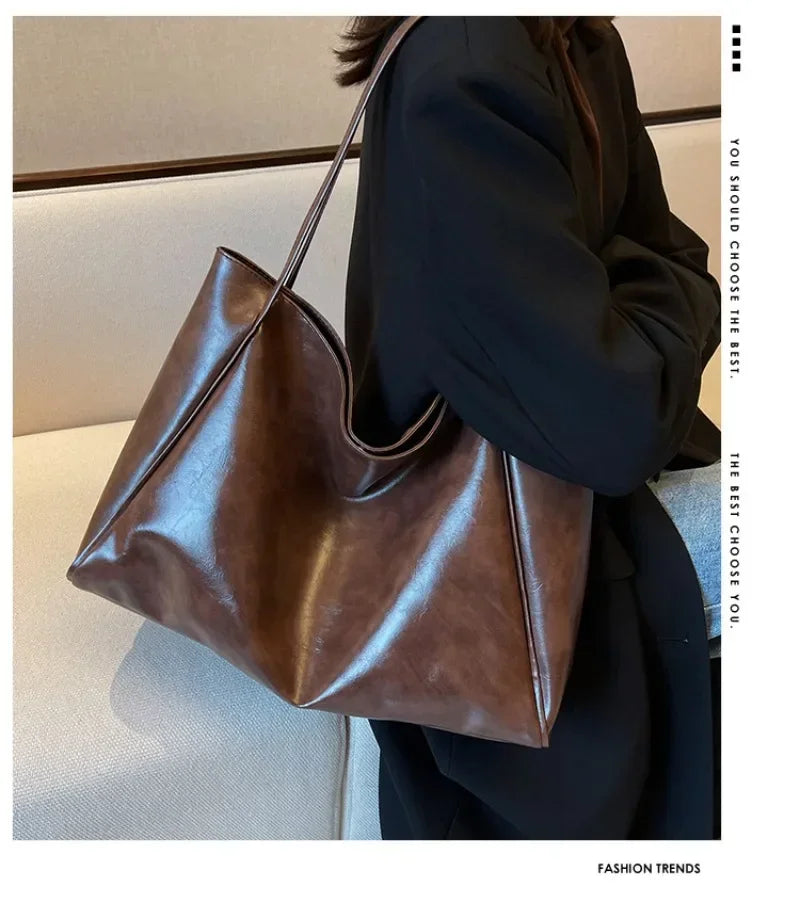 VIVAYNA – Weiche Retro Tote- und Schultertasche