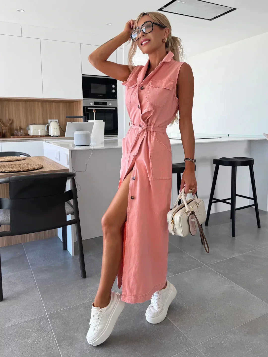 Isabelle | Sommer Maxi Denim Kleid