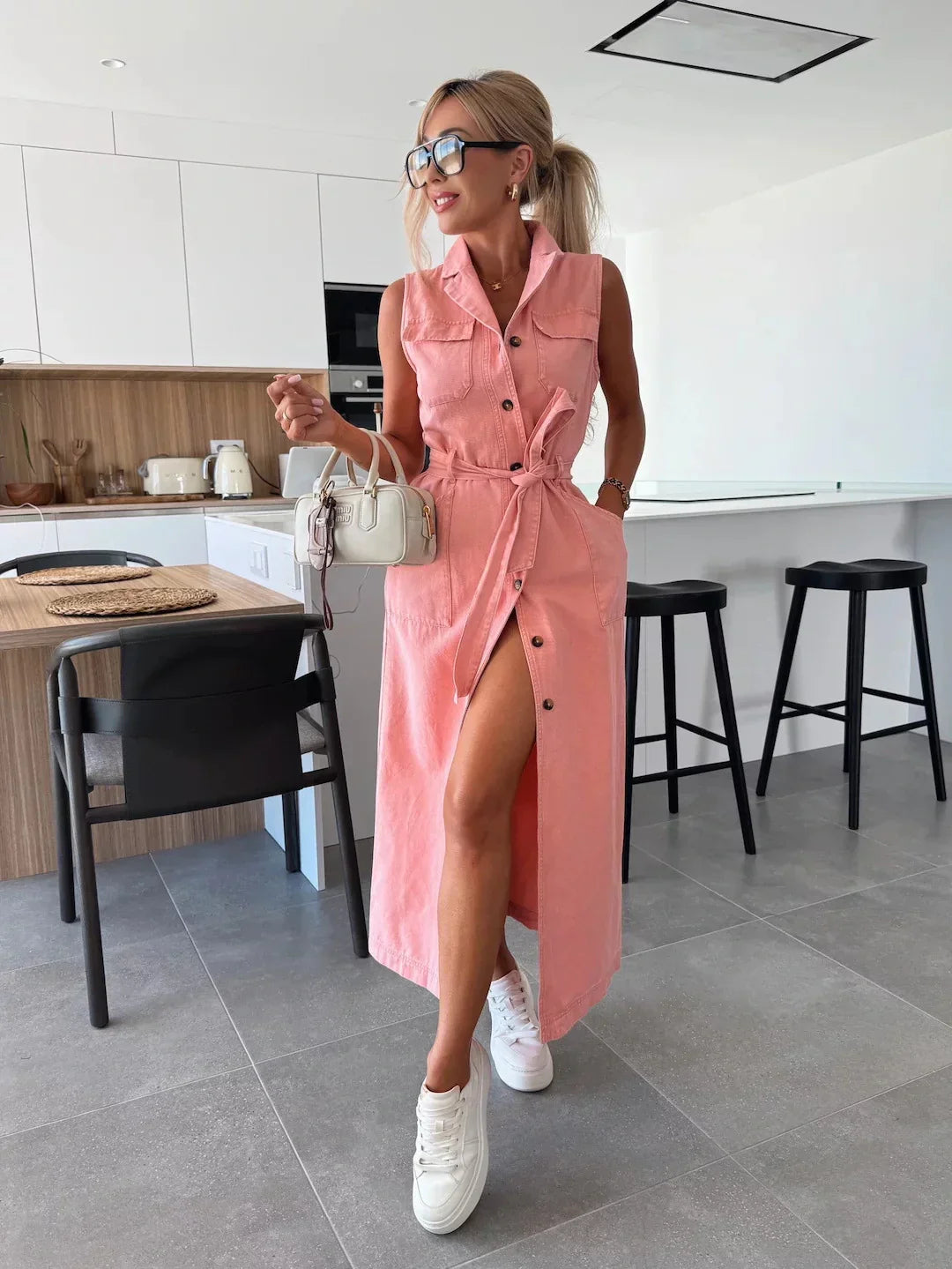 Isabelle | Sommer Maxi Denim Kleid