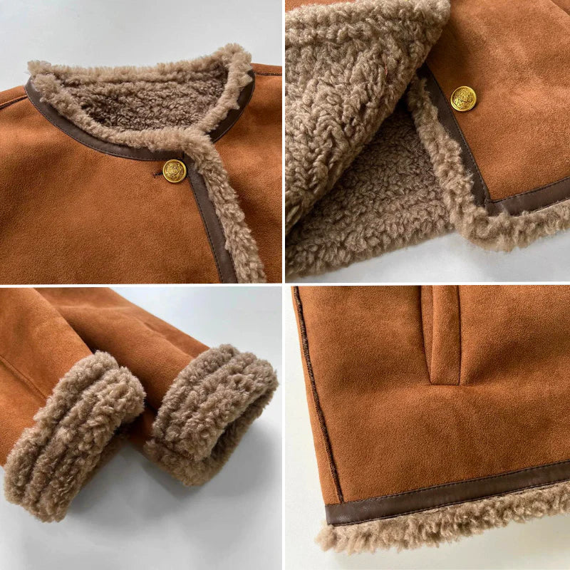 Terhild – Jacke mit Lammfellbesatz