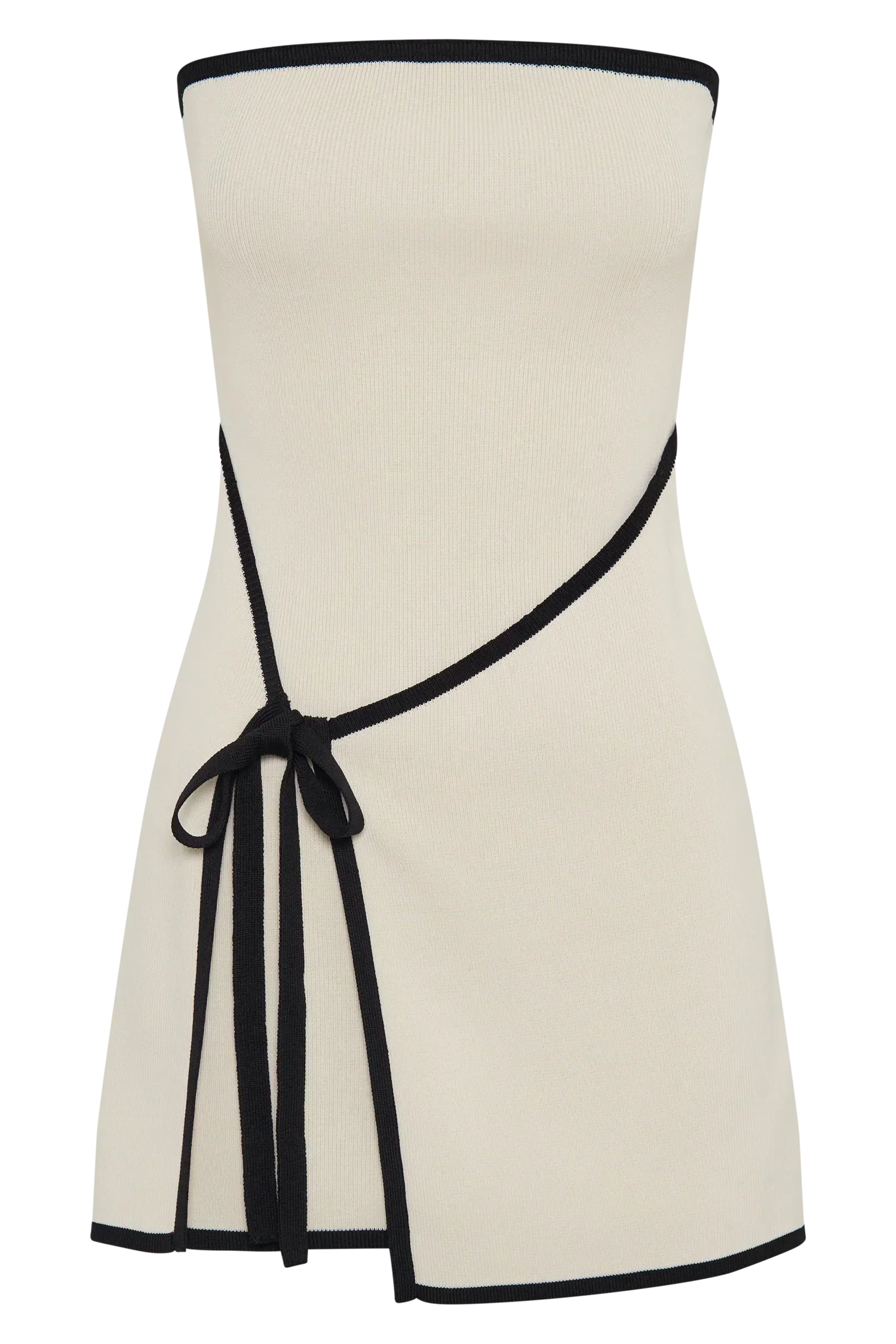 Mewena - Trägerloses Strick-Minikleid
