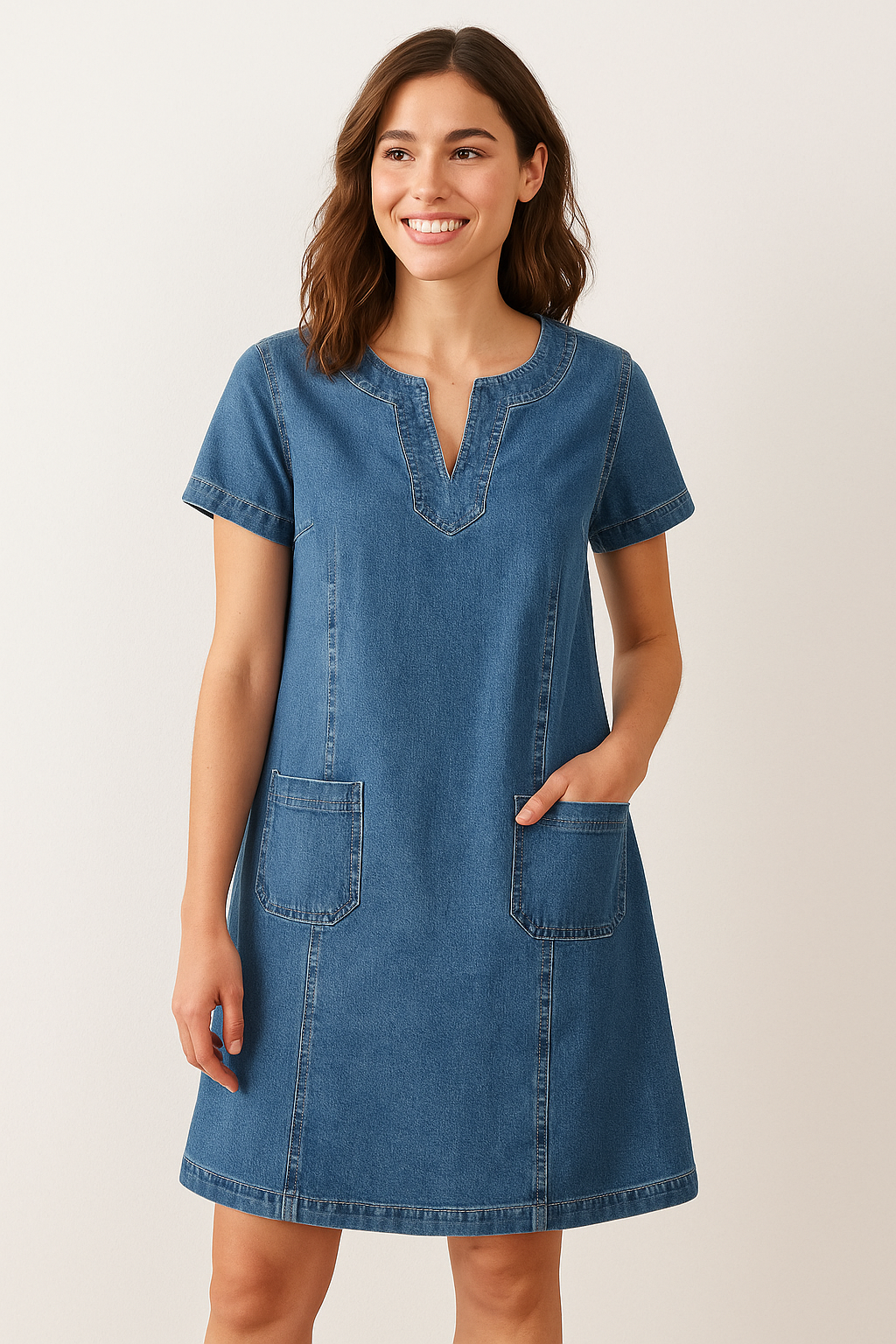 Sofia | Weiches Denim Kleid