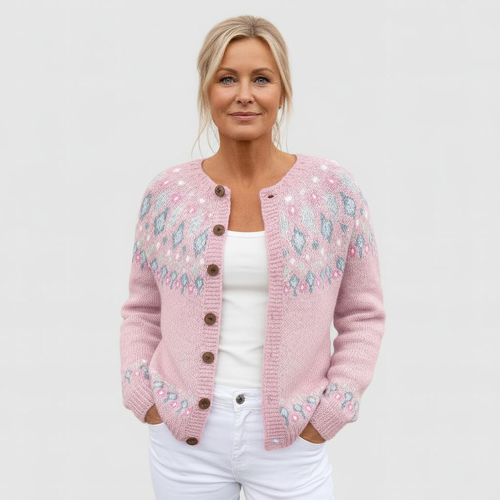 Elva | Locker gestrickter Cardigan mit Muster
