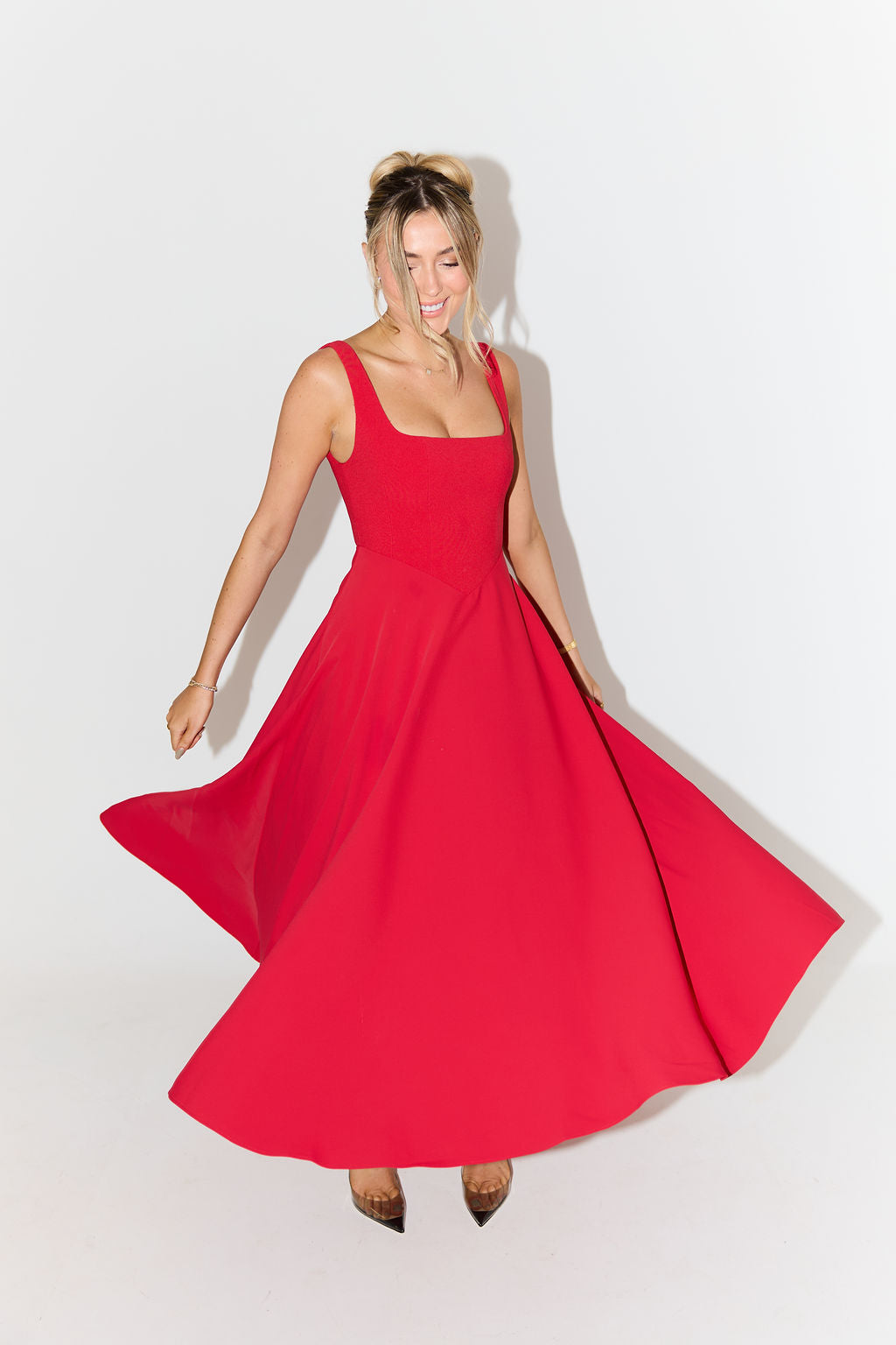 Amelia | Zeitlose Fließende Midi-Kleid