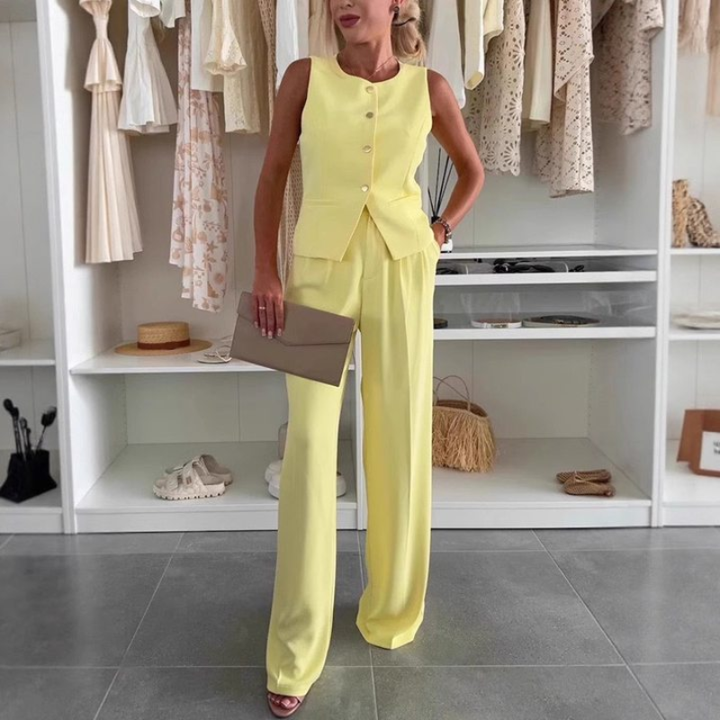 Abelle - Damen ärmellose Top und lange Hose